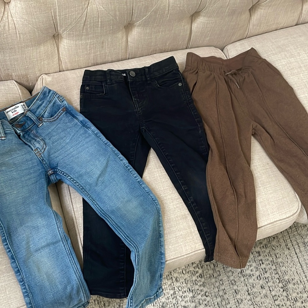 3 boys pants size 5/6 Abercrombie Kids pants and Jeans